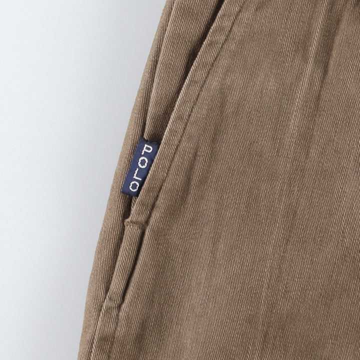 Vintage 1980'S Ralph Lauren POLO by Ralph Lauren two-pleat chino pants, women's size M (equivalent to W26). unclear brown type Vintage Second Hand