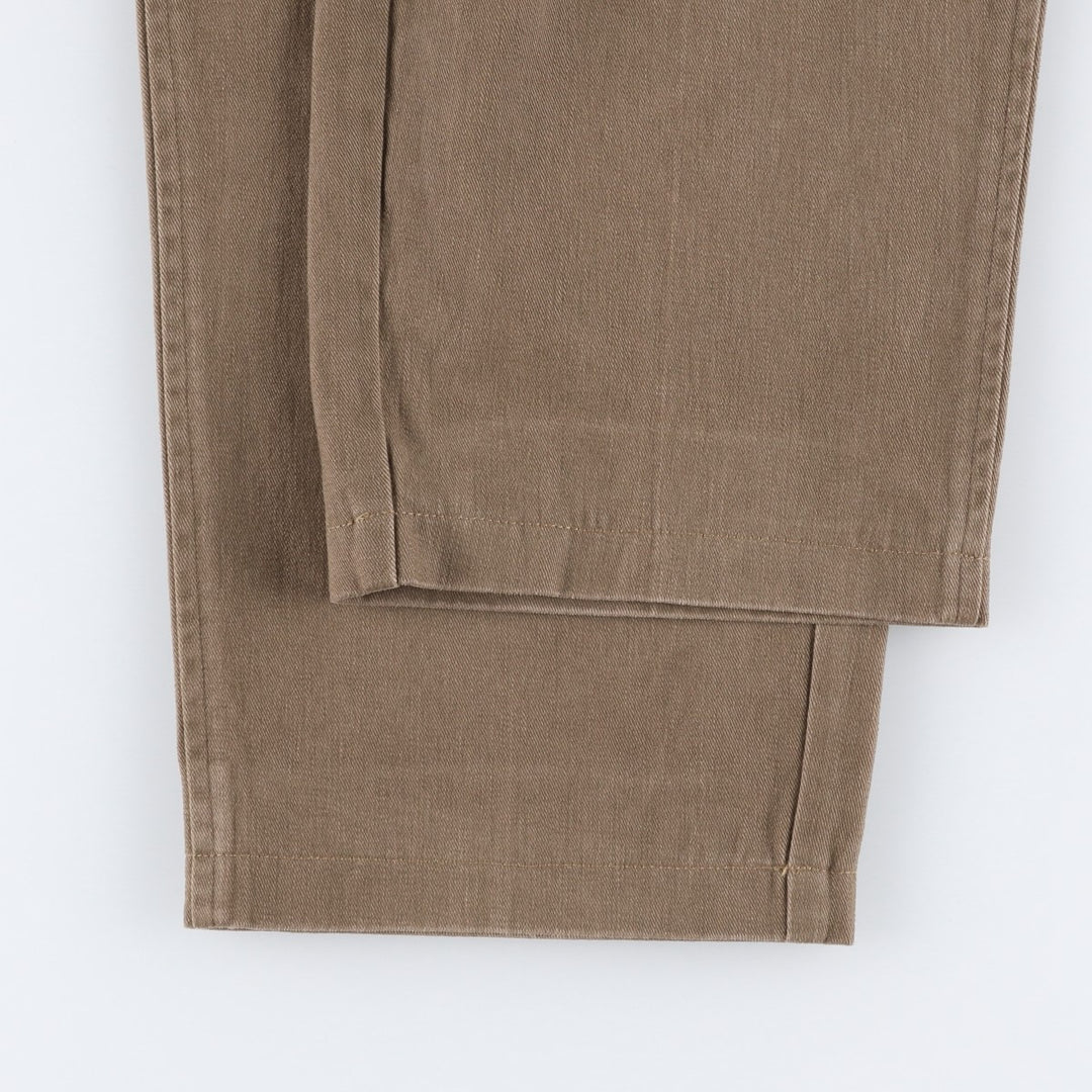 Vintage 1980'S Ralph Lauren POLO by Ralph Lauren two-pleat chino pants, women's size M (equivalent to W26). unclear brown type Vintage Second Hand