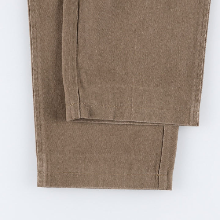 Vintage 1980'S Ralph Lauren POLO by Ralph Lauren two-pleat chino pants, women's size M (equivalent to W26). unclear brown type Vintage Second Hand