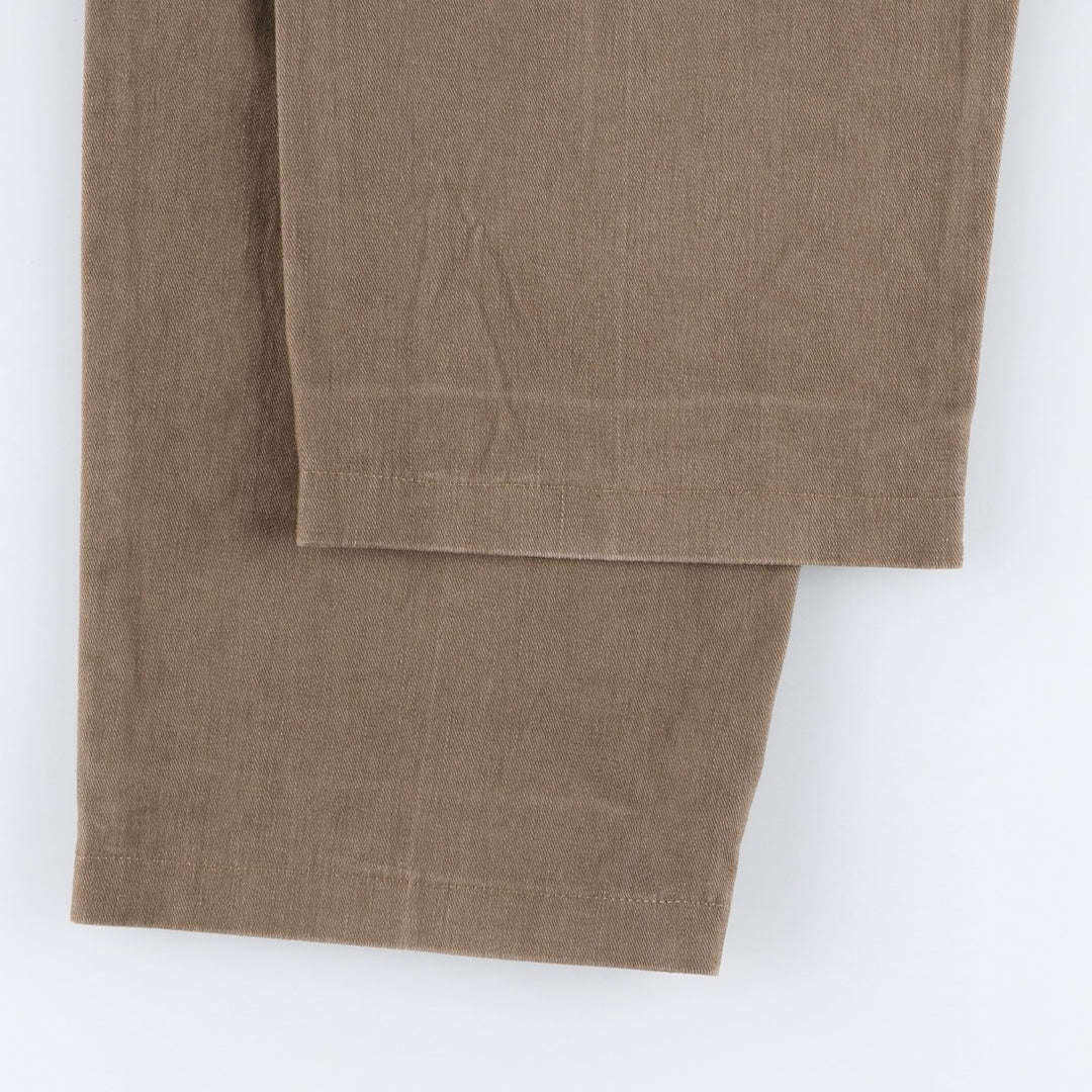 Vintage 1980'S Ralph Lauren POLO by Ralph Lauren two-pleat chino pants, women's size M (equivalent to W26). unclear brown type Vintage Second Hand