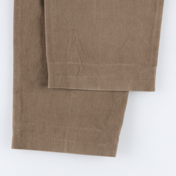 Vintage 1980'S Ralph Lauren POLO by Ralph Lauren two-pleat chino pants, women's size M (equivalent to W26). unclear brown type Vintage Second Hand