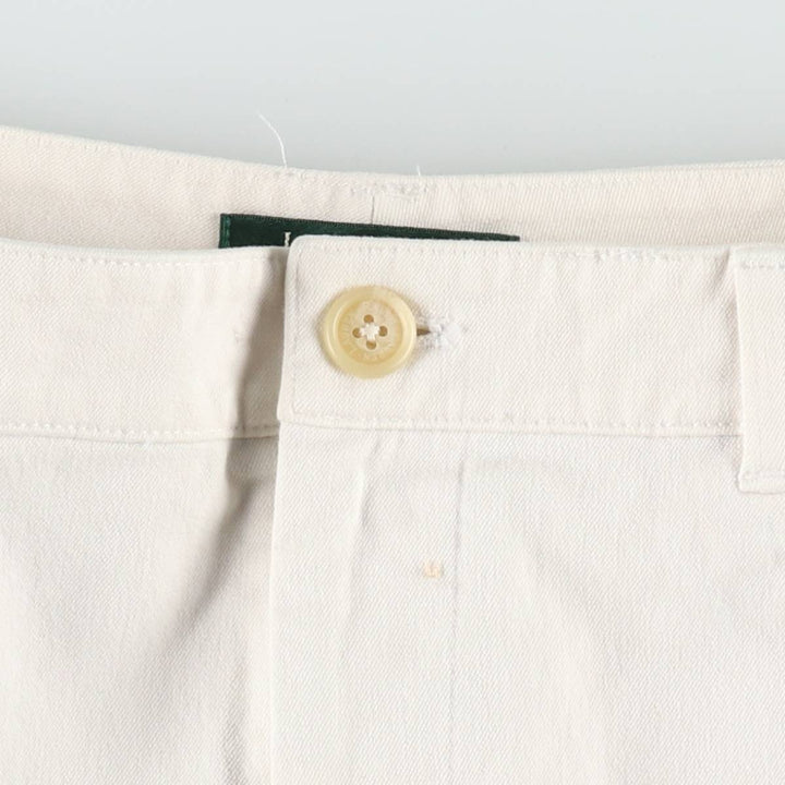 Ralph Lauren LAUREN Women's Chino Pants, Size L (equivalent to W30) cotton white type Vintage Second Hand