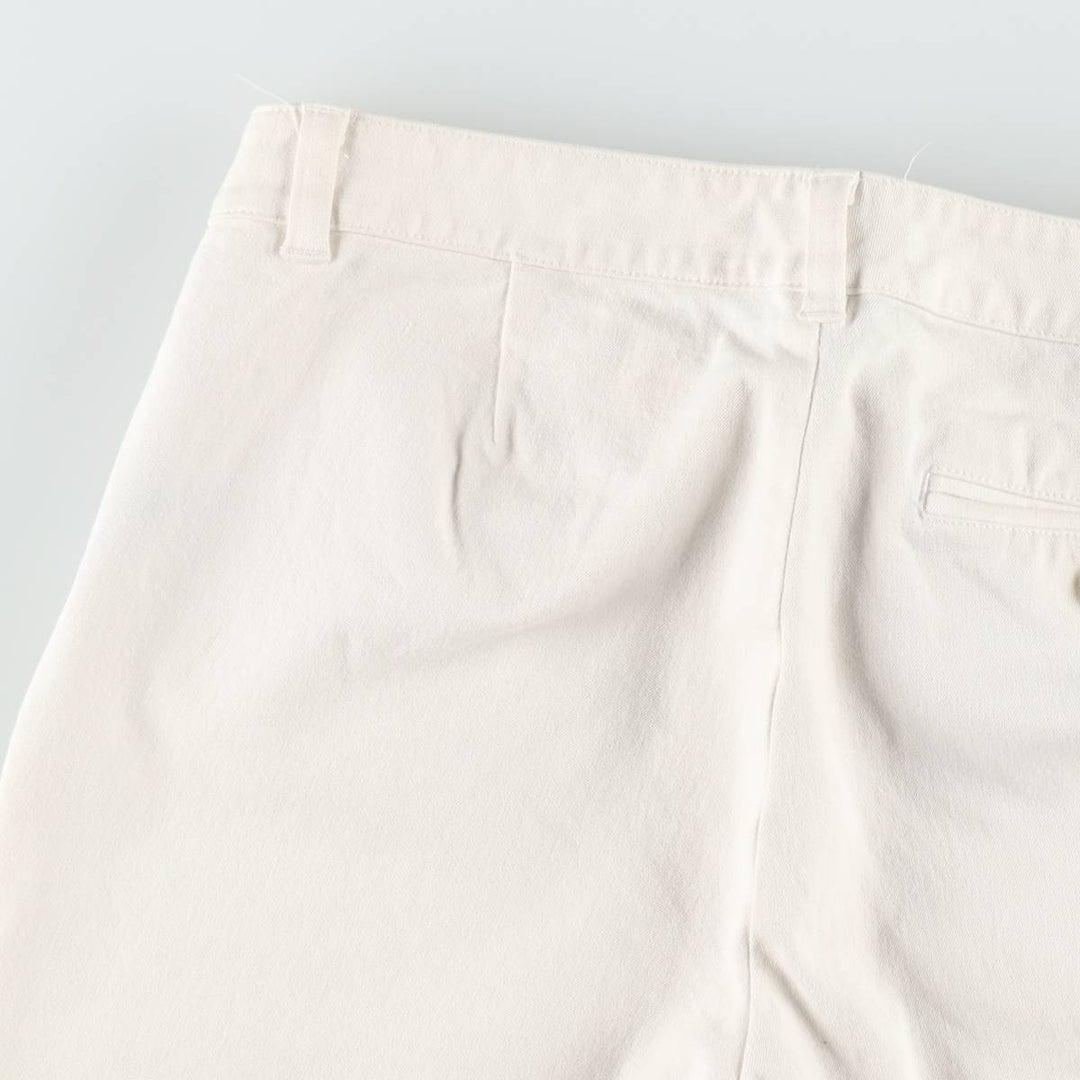 Ralph Lauren LAUREN Women's Chino Pants, Size L (equivalent to W30) cotton white type Vintage Second Hand