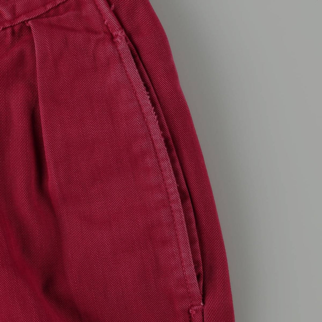 Ralph Lauren POLO by Ralph Lauren Two-Pleat Chino Pants, Made in USA, Women's Size L (W28 equivalent) unclear red type Vintage Second Hand