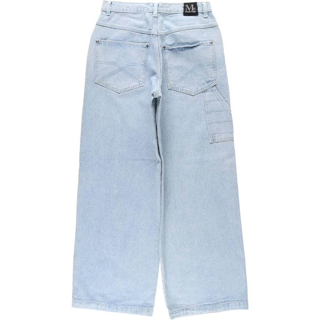 Modern Edge Denim Painter Pants, Women's Size L (equivalent to W29) cotton Blue type light blue Vintage Second Hand