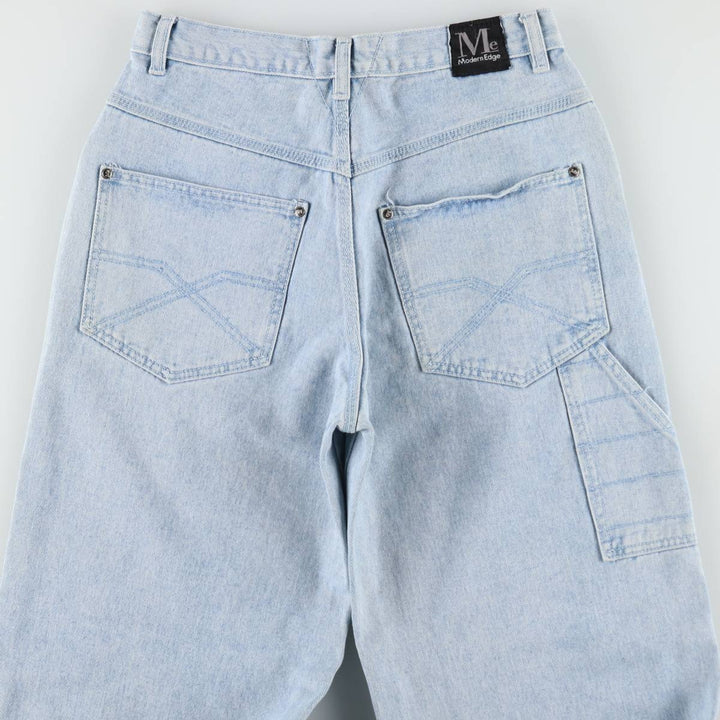 Modern Edge Denim Painter Pants, Women's Size L (equivalent to W29) cotton Blue type light blue Vintage Second Hand