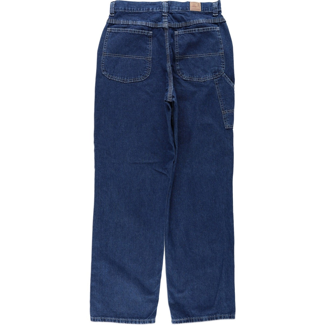 RIDERS denim painter pants, made in the USA, women's size XL (equivalent to W31). cotton blue type Vintage Second Hand