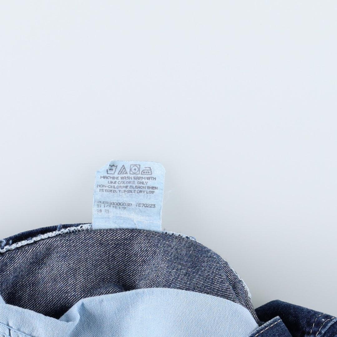 RIDERS denim painter pants, made in the USA, women's size XL (equivalent to W31). cotton blue type Vintage Second Hand