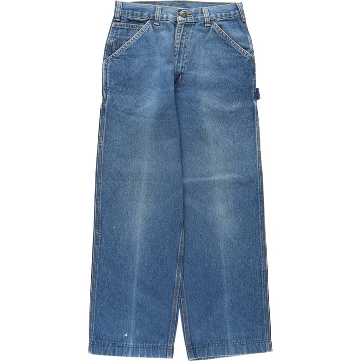 Carhartt denim painter pants, women's size L (equivalent to W28). unclear blue type Vintage Second Hand