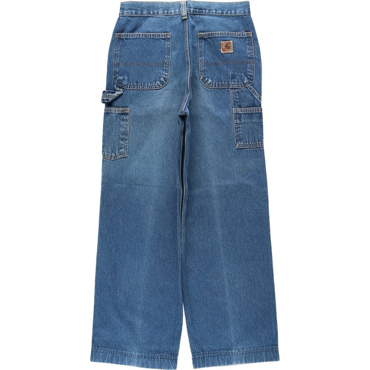 Carhartt denim painter pants, women's size L (equivalent to W28). unclear blue type Vintage Second Hand