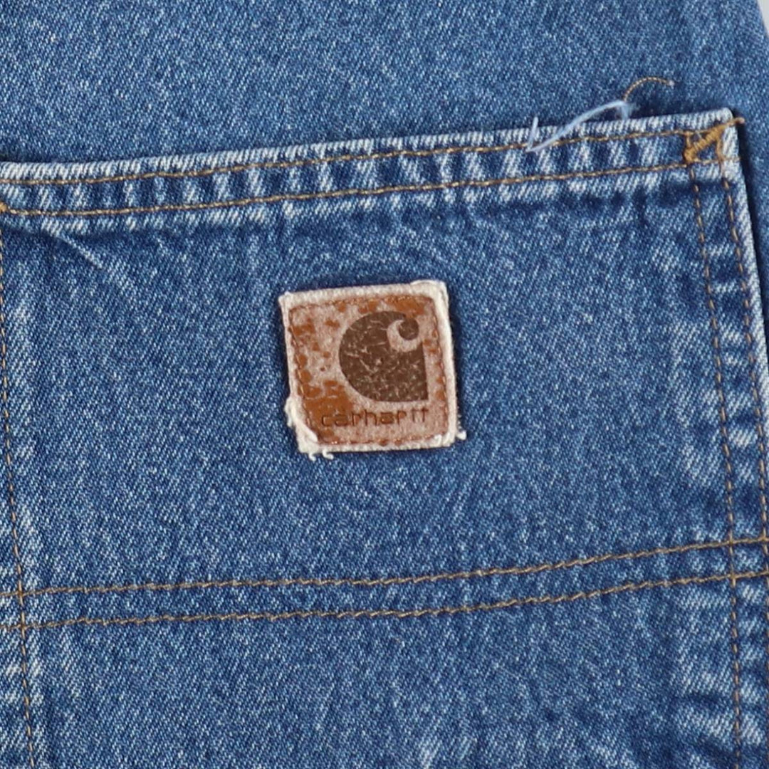 Carhartt denim painter pants, women's size L (equivalent to W28). unclear blue type Vintage Second Hand
