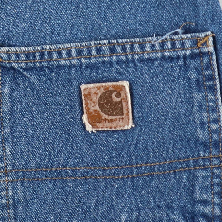 Carhartt denim painter pants, women's size L (equivalent to W28). unclear blue type Vintage Second Hand