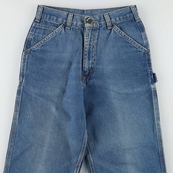 Carhartt denim painter pants, women's size L (equivalent to W28). unclear blue type Vintage Second Hand
