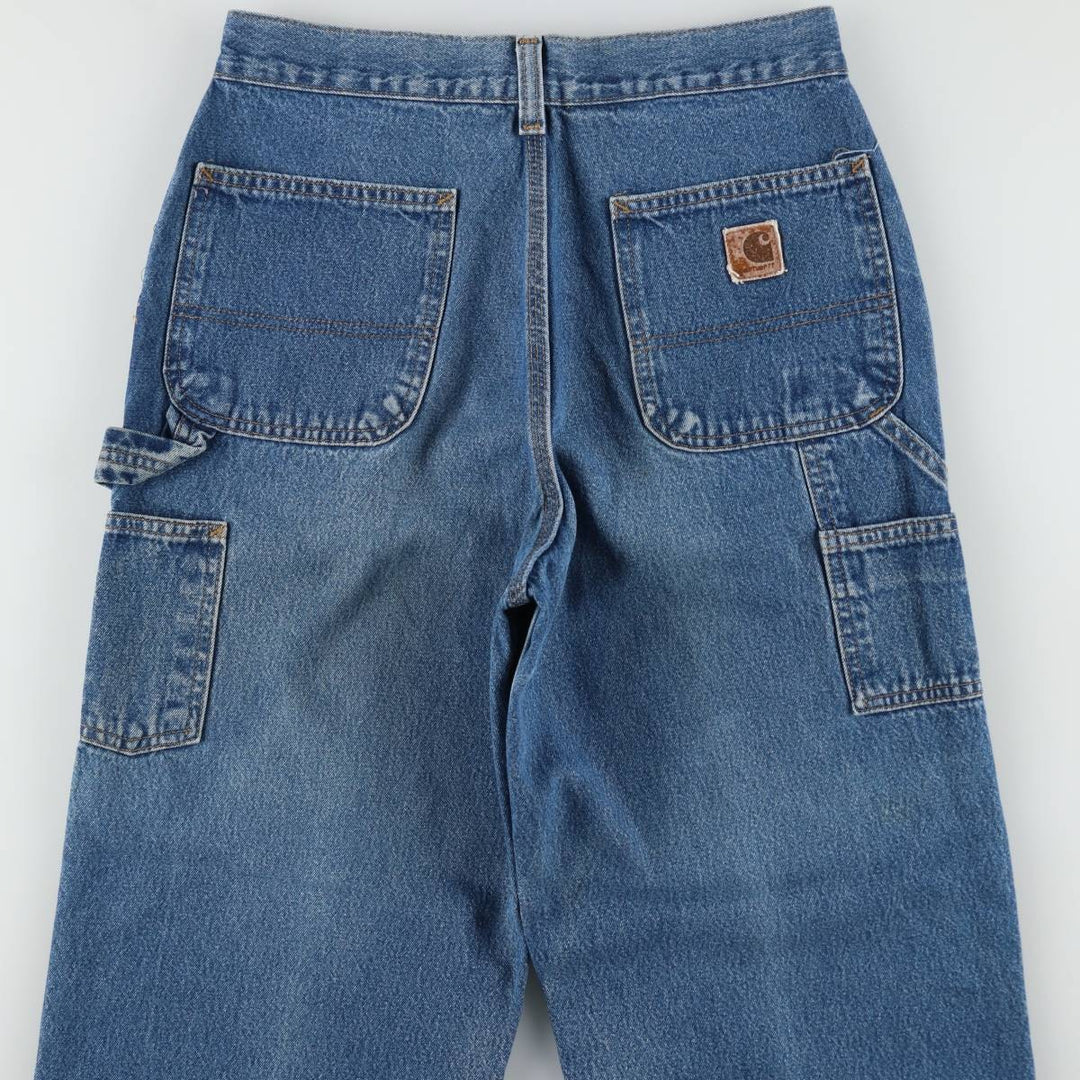 Carhartt denim painter pants, women's size L (equivalent to W28). unclear blue type Vintage Second Hand