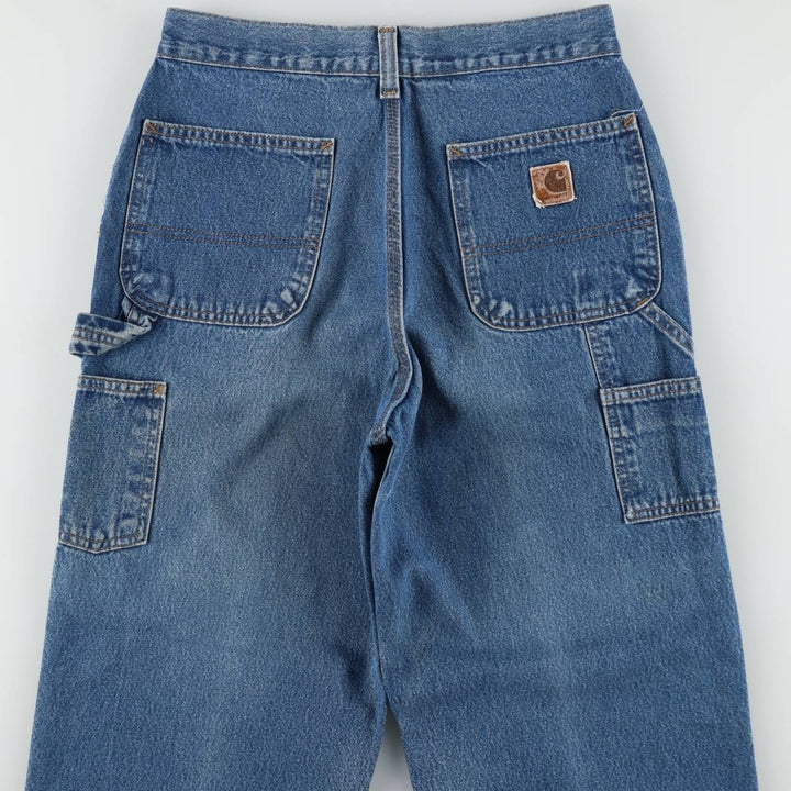 Carhartt denim painter pants, women's size L (equivalent to W28). unclear blue type Vintage Second Hand