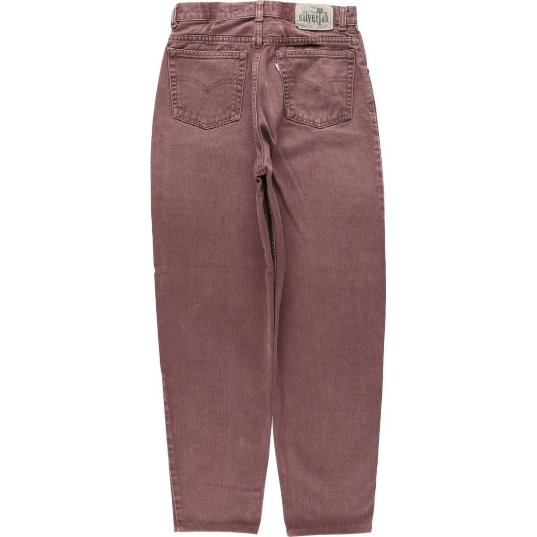1990'S Levi's Silver Tab Tapered Denim Pants, Women's Size L (equivalent to W27), Vintage unclear red type reddish brown Vintage Second Hand