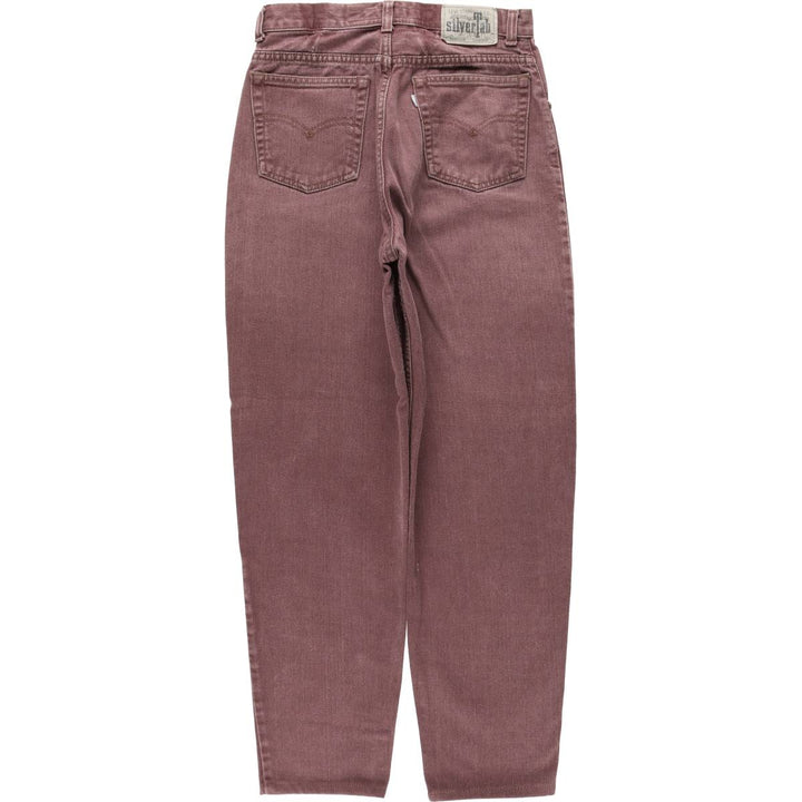 1990'S Levi's Silver Tab Tapered Denim Pants, Women's Size L (equivalent to W27), Vintage unclear red type reddish brown Vintage Second Hand
