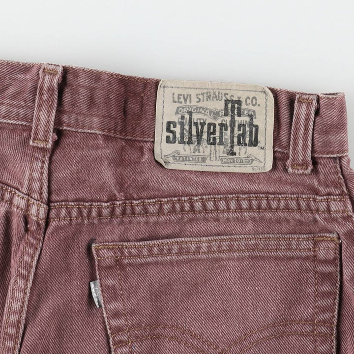 1990'S Levi's Silver Tab Tapered Denim Pants, Women's Size L (equivalent to W27), Vintage unclear red type reddish brown Vintage Second Hand