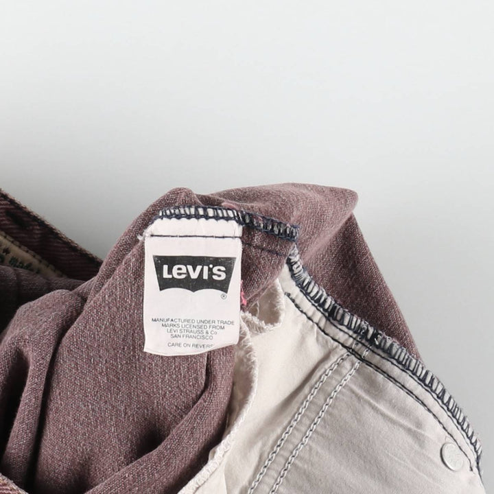 1990'S Levi's Silver Tab Tapered Denim Pants, Women's Size L (equivalent to W27), Vintage unclear red type reddish brown Vintage Second Hand