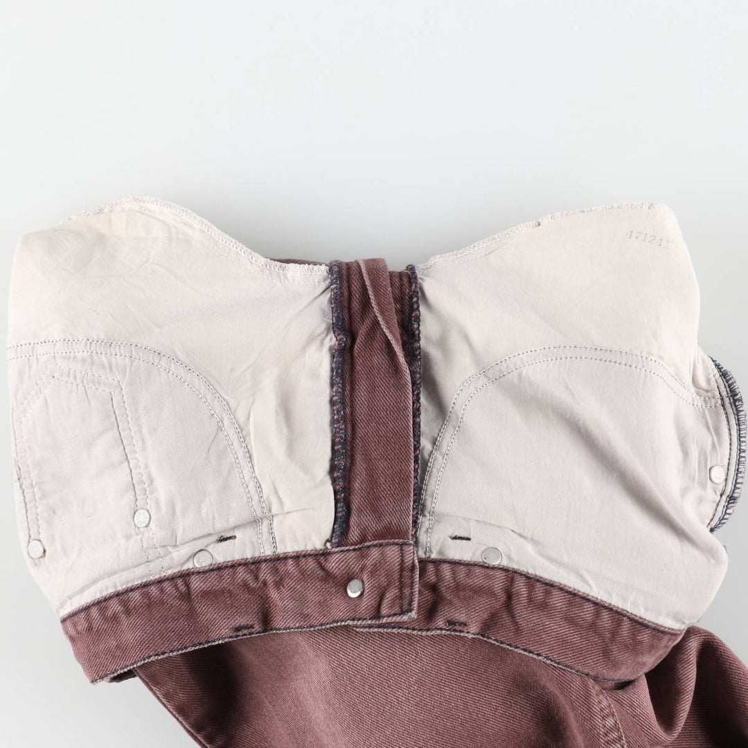 1990'S Levi's Silver Tab Tapered Denim Pants, Women's Size L (equivalent to W27), Vintage unclear red type reddish brown Vintage Second Hand