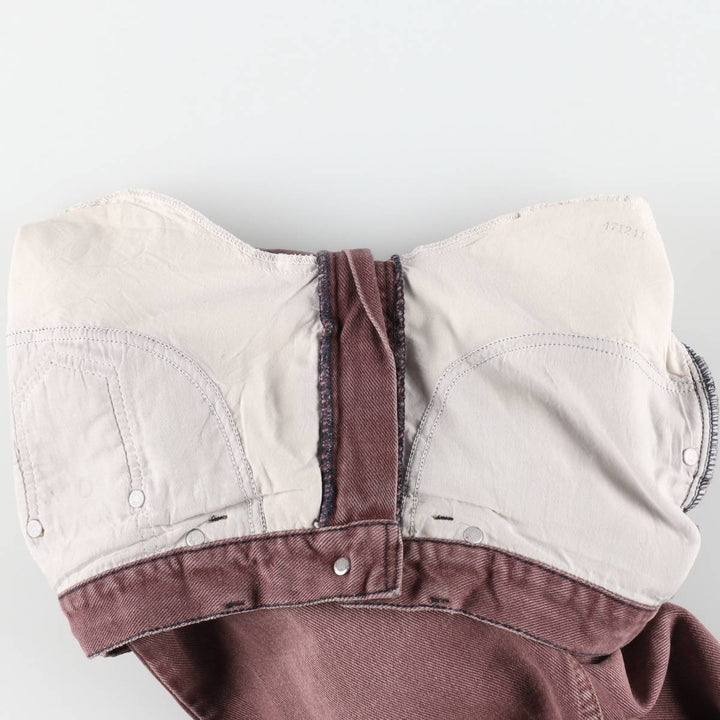 1990'S Levi's Silver Tab Tapered Denim Pants, Women's Size L (equivalent to W27), Vintage unclear red type reddish brown Vintage Second Hand