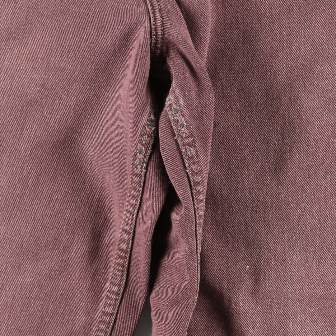1990'S Levi's Silver Tab Tapered Denim Pants, Women's Size L (equivalent to W27), Vintage unclear red type reddish brown Vintage Second Hand