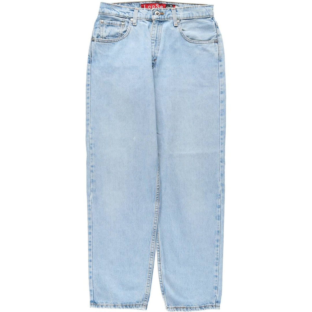 90'S Levi's Silver Tab Loose Tapered Denim Pants, Made in USA, Women's Size L (W29 equivalent), Vintage cotton blue type Vintage Second Hand