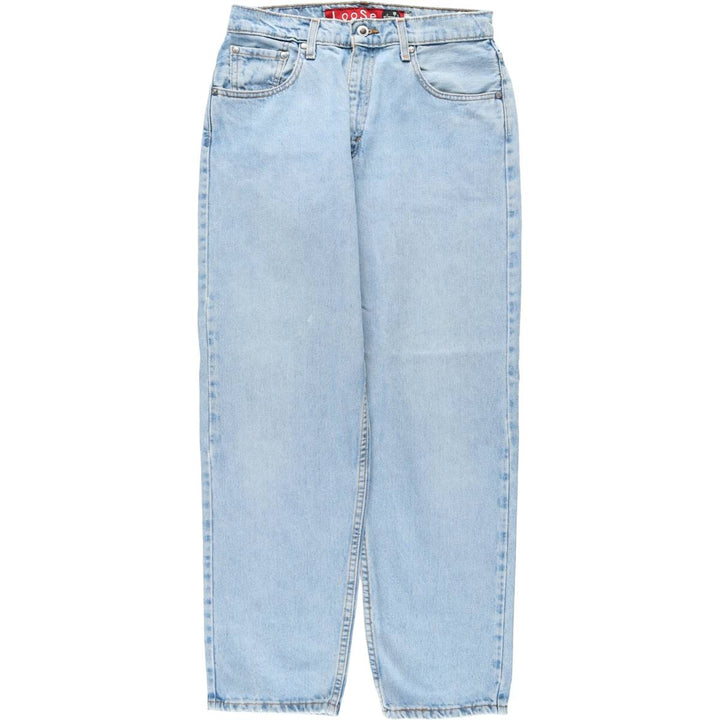90'S Levi's Silver Tab Loose Tapered Denim Pants, Made in USA, Women's Size L (W29 equivalent), Vintage cotton blue type Vintage Second Hand