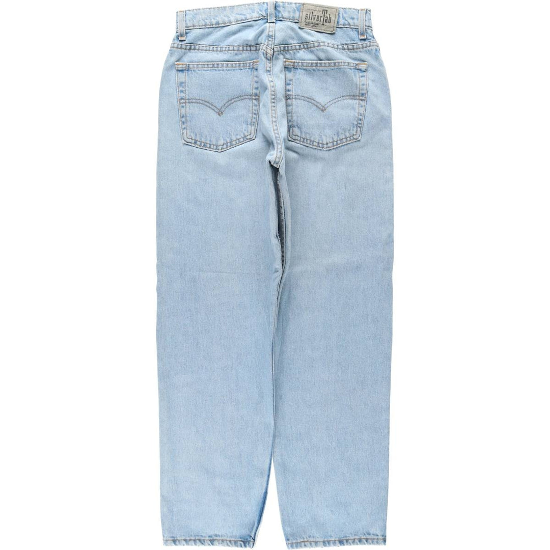 90'S Levi's Silver Tab Loose Tapered Denim Pants, Made in USA, Women's Size L (W29 equivalent), Vintage cotton blue type Vintage Second Hand