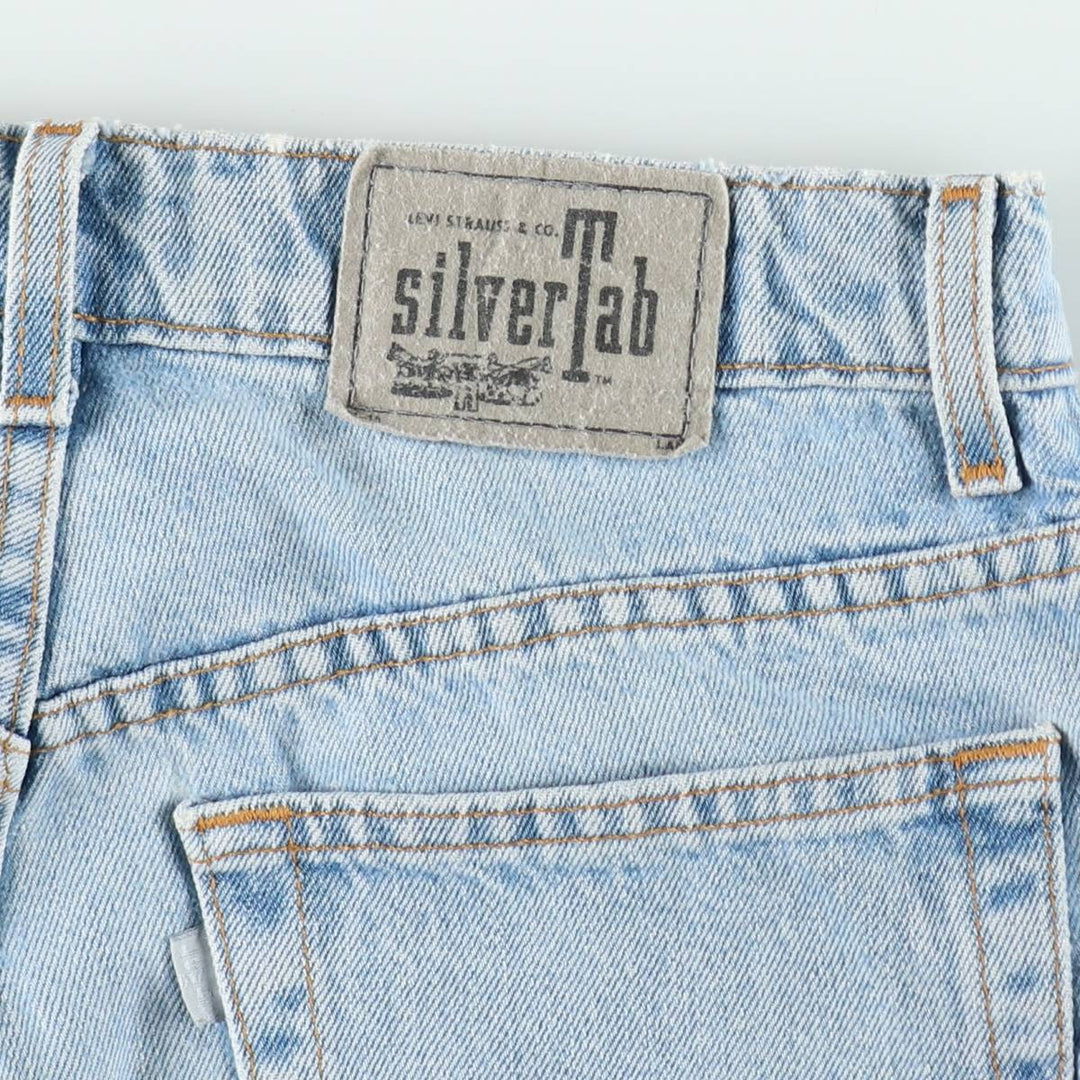 90'S Levi's Silver Tab Loose Tapered Denim Pants, Made in USA, Women's Size L (W29 equivalent), Vintage cotton blue type Vintage Second Hand