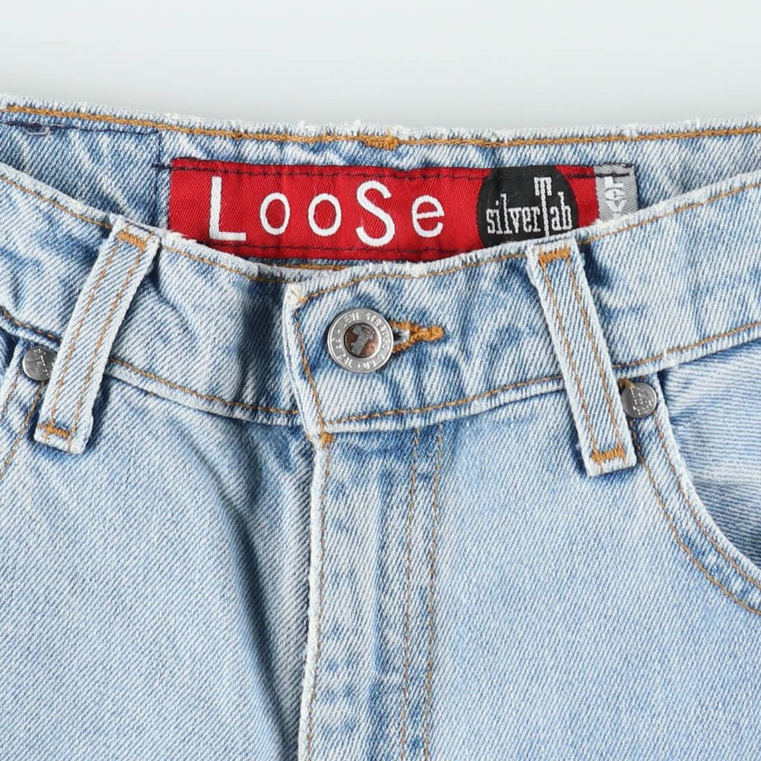 90'S Levi's Silver Tab Loose Tapered Denim Pants, Made in USA, Women's Size L (W29 equivalent), Vintage cotton blue type Vintage Second Hand