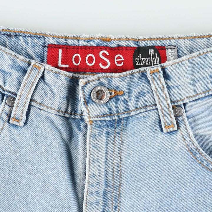 90'S Levi's Silver Tab Loose Tapered Denim Pants, Made in USA, Women's Size L (W29 equivalent), Vintage cotton blue type Vintage Second Hand