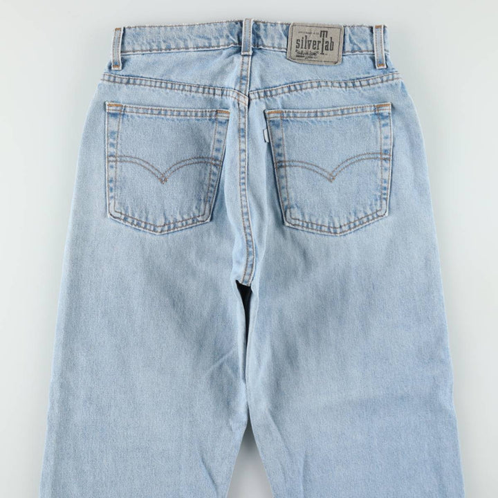 90'S Levi's Silver Tab Loose Tapered Denim Pants, Made in USA, Women's Size L (W29 equivalent), Vintage cotton blue type Vintage Second Hand