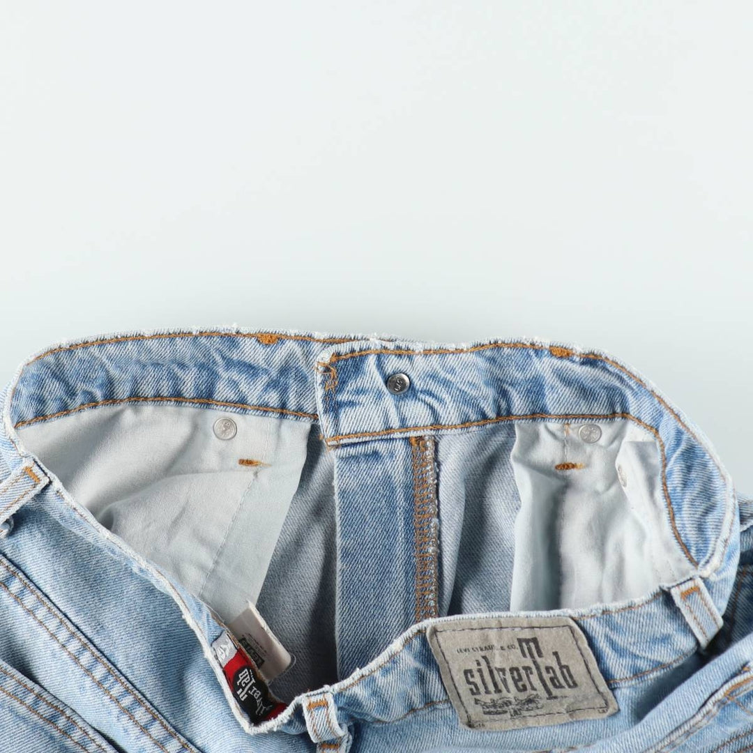 90'S Levi's Silver Tab Loose Tapered Denim Pants, Made in USA, Women's Size L (W29 equivalent), Vintage cotton blue type Vintage Second Hand