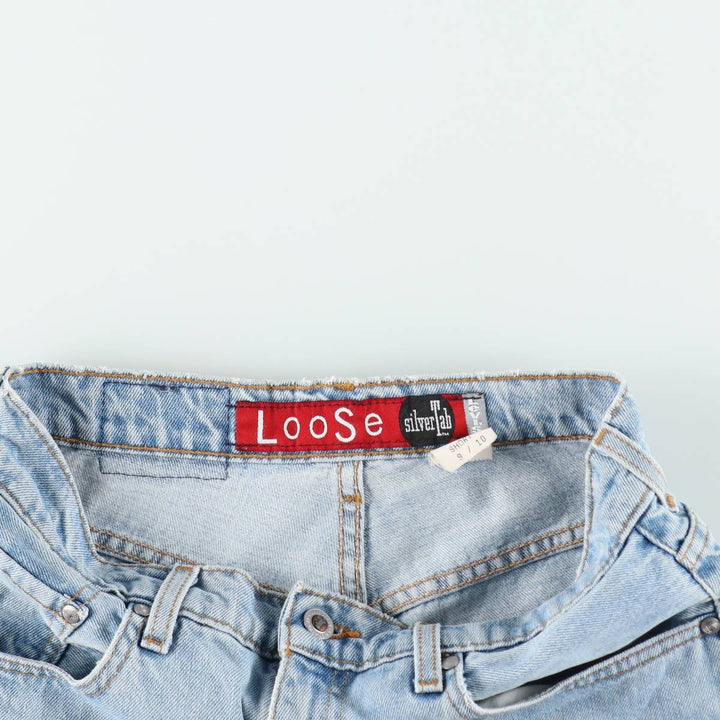 90'S Levi's Silver Tab Loose Tapered Denim Pants, Made in USA, Women's Size L (W29 equivalent), Vintage cotton blue type Vintage Second Hand