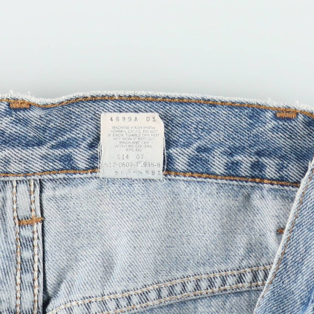 2000'S Levi's 505 Regular Fit Straight Leg Tapered Denim Pants, Made in USA, Women's Size L (equivalent to W27) cotton blue type Vintage Second Hand