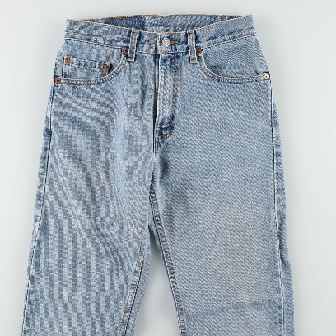 2000'S Levi's 505 Regular Fit Straight Leg Tapered Denim Pants, Made in USA, Women's Size L (equivalent to W27) cotton blue type Vintage Second Hand