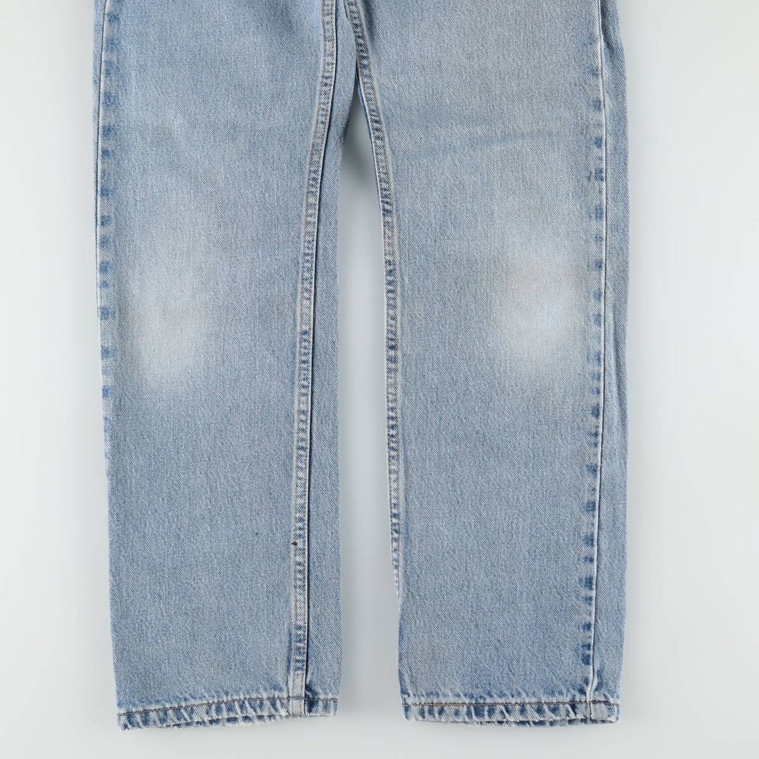 2000'S Levi's 505 Regular Fit Straight Leg Tapered Denim Pants, Made in USA, Women's Size L (equivalent to W27) cotton blue type Vintage Second Hand