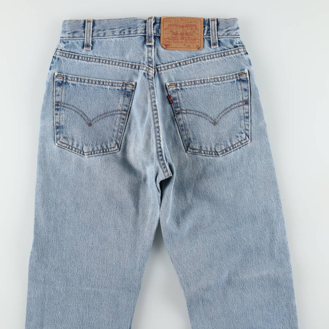 2000'S Levi's 505 Regular Fit Straight Leg Tapered Denim Pants, Made in USA, Women's Size L (equivalent to W27) cotton blue type Vintage Second Hand