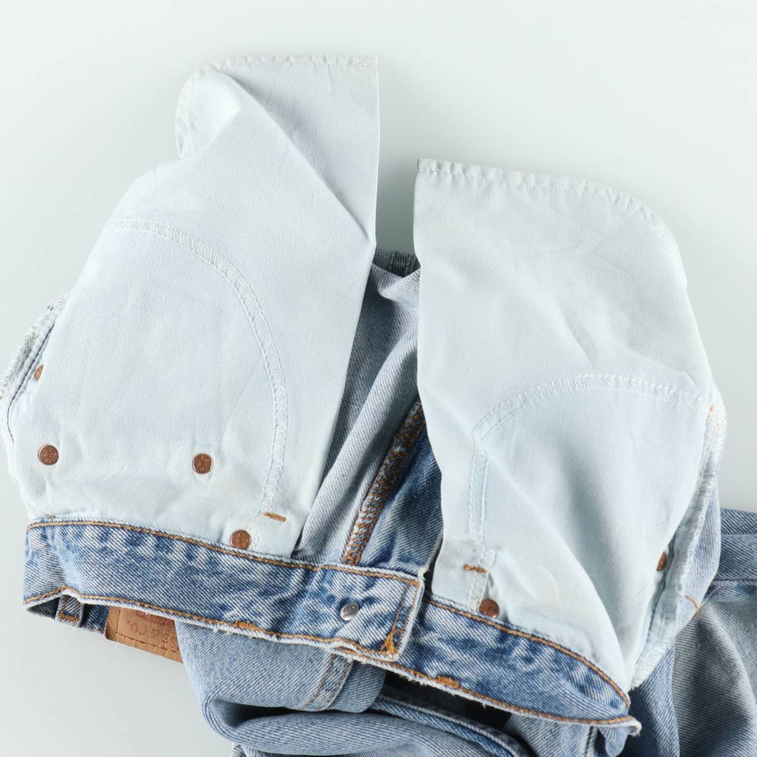 2000'S Levi's 505 Regular Fit Straight Leg Tapered Denim Pants, Made in USA, Women's Size L (equivalent to W27) cotton blue type Vintage Second Hand