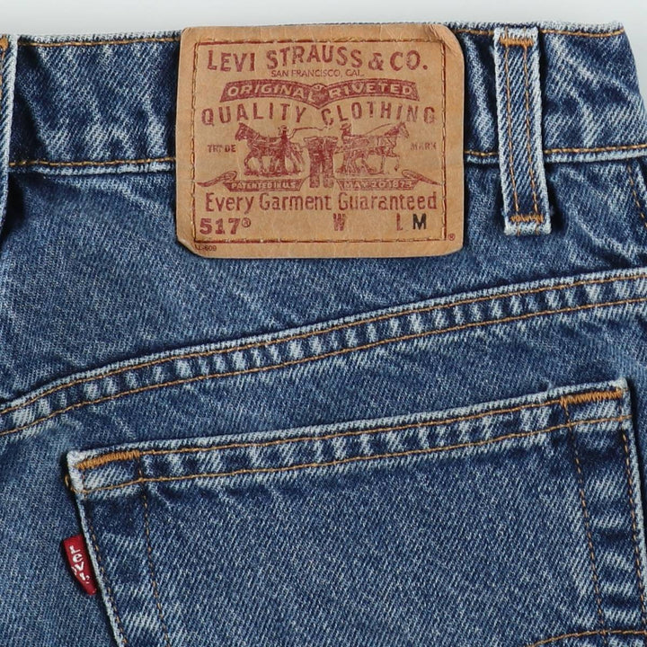 90'S Levi's 517 BOOT CUT LOW RISE bootcut denim pants, women's size L (equivalent to W29), vintage. cotton blue type Vintage Second Hand