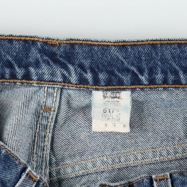 90'S Levi's 517 BOOT CUT LOW RISE bootcut denim pants, women's size L (equivalent to W29), vintage. cotton blue type Vintage Second Hand