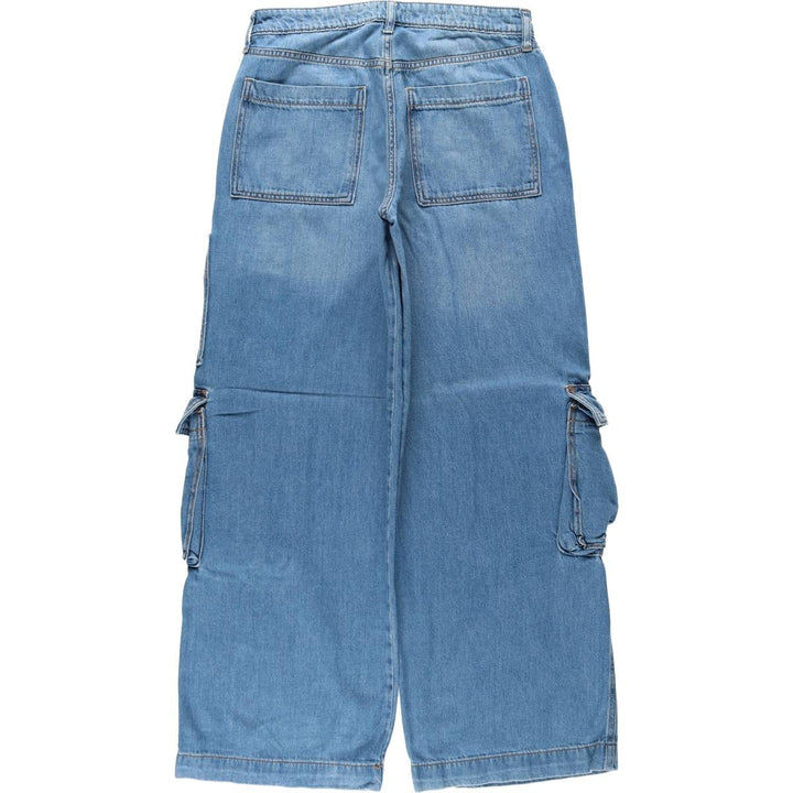 Wild Fable denim cargo pants, women's size L (equivalent to W30). cotton blue type Vintage Second Hand