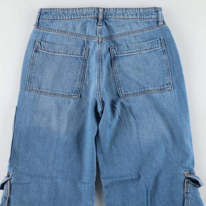 Wild Fable denim cargo pants, women's size L (equivalent to W30). cotton blue type Vintage Second Hand