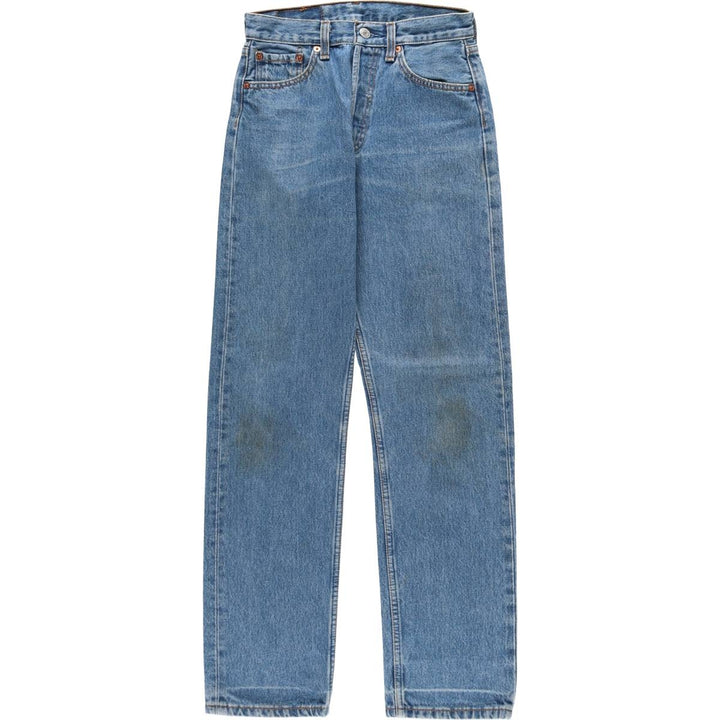 Levi's 501 Euro Model Straight Denim Pants, Women's Size M (W26 equivalent) cotton blue type Vintage Second Hand