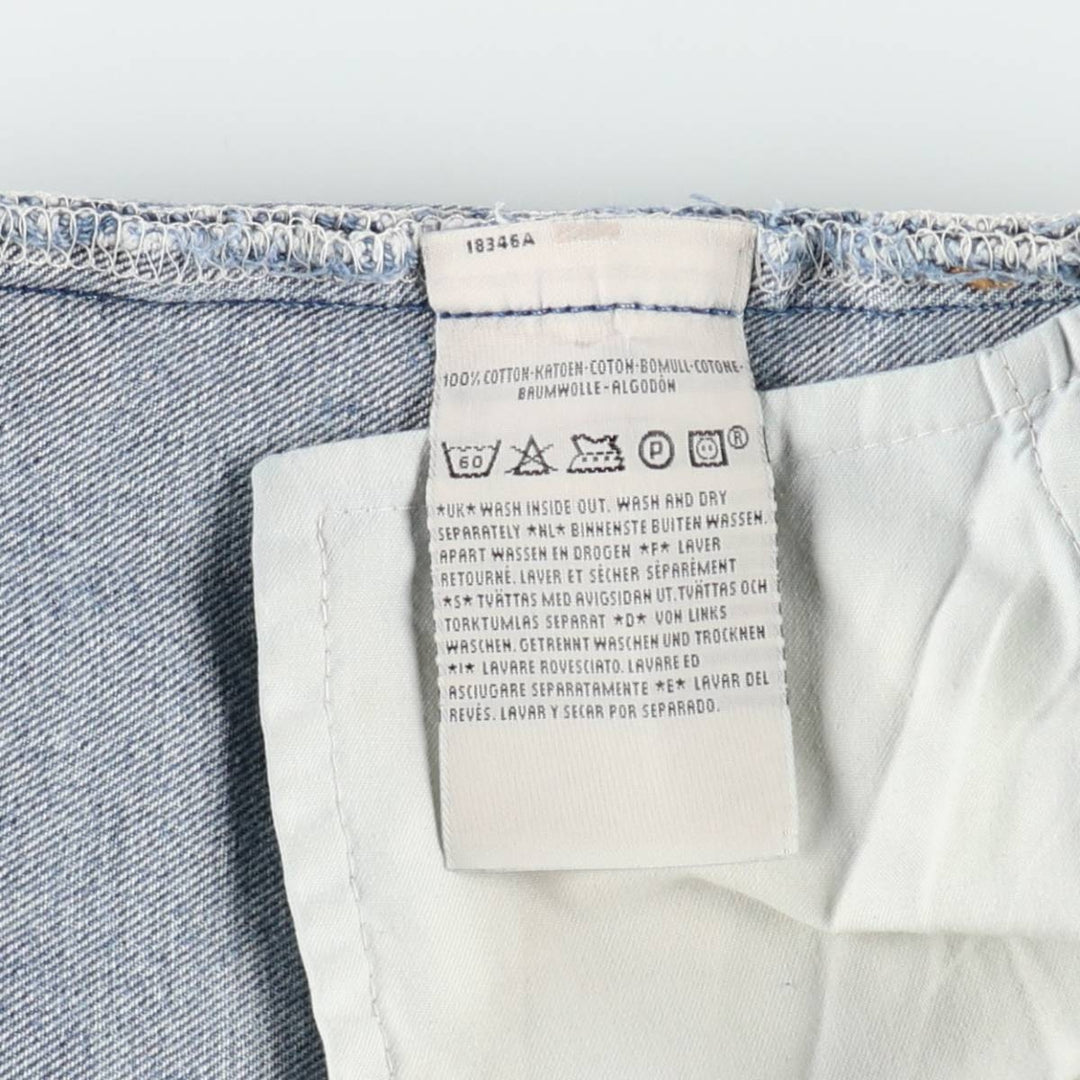 Levi's 501 Euro Model Straight Denim Pants, Women's Size M (W26 equivalent) cotton blue type Vintage Second Hand