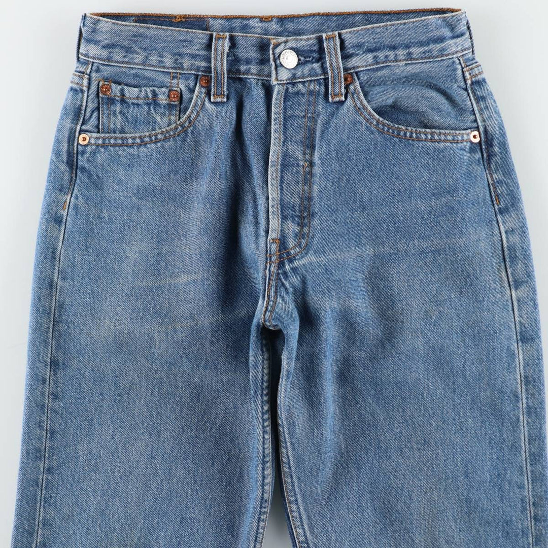 Levi's 501 Euro Model Straight Denim Pants, Women's Size M (W26 equivalent) cotton blue type Vintage Second Hand