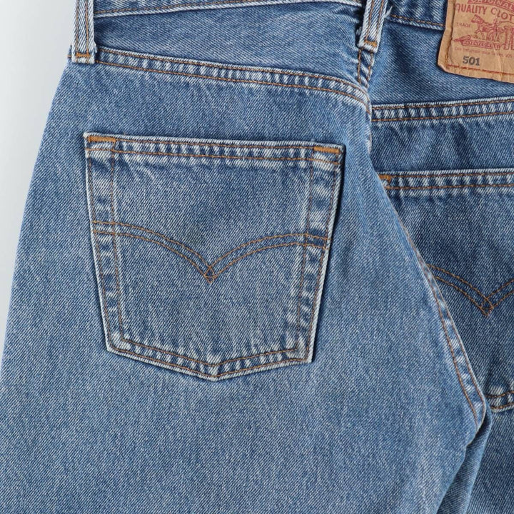 Levi's 501 Euro Model Straight Denim Pants, Women's Size M (W26 equivalent) cotton blue type Vintage Second Hand