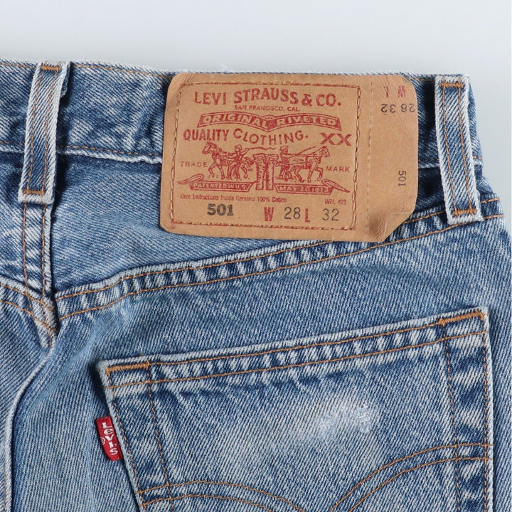 2000'S Levi's 501 Straight Denim Pants, Women's Size L (equivalent to W27) cotton blue type Vintage Second Hand