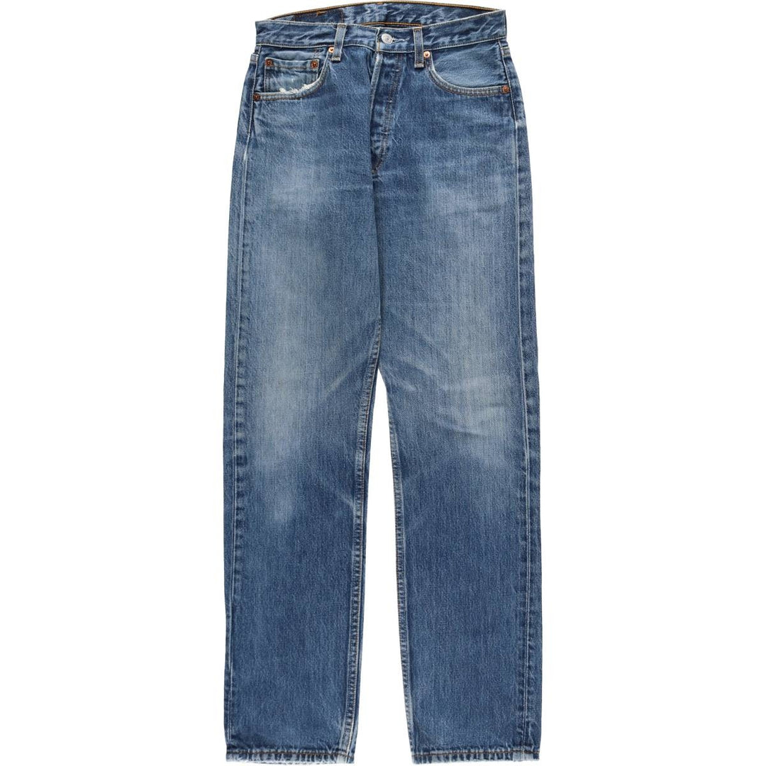 Levi's 501 Euro Model Straight Denim Pants, Made in France, Women's Size L (W28 equivalent) cotton blue type Vintage Second Hand